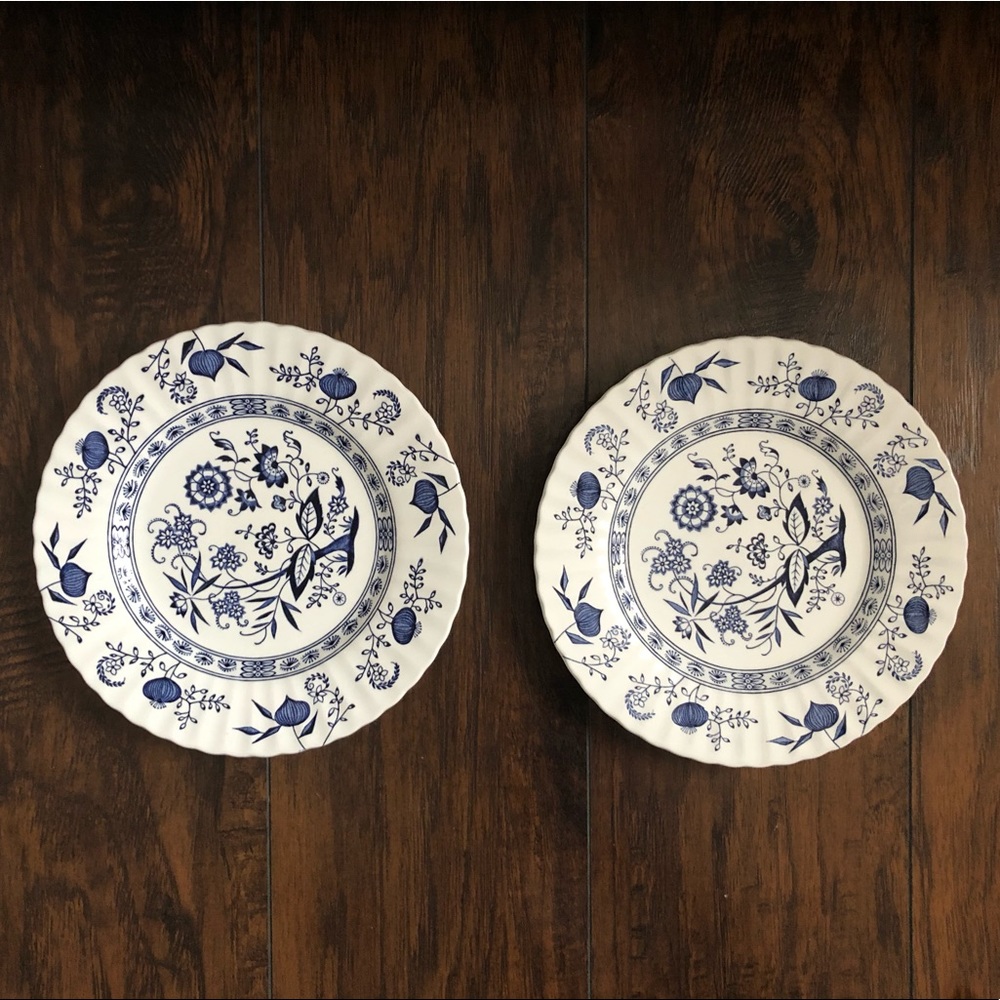 Set of 2 J & G Meakin Blue Nordic Dishes